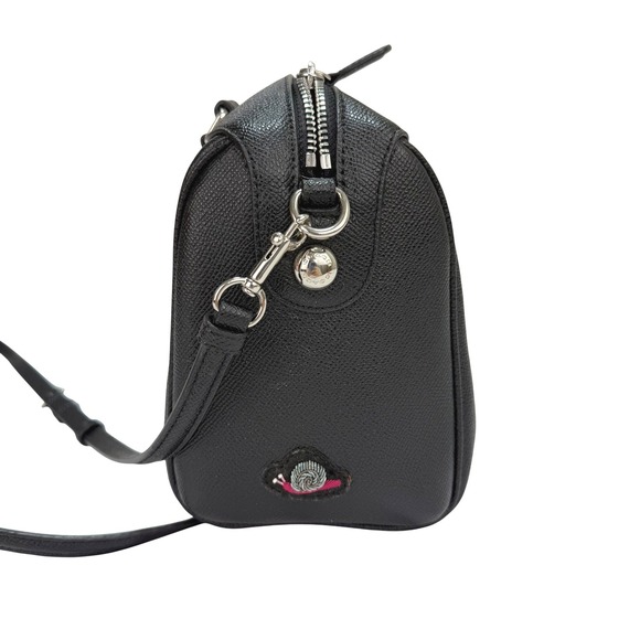 Coach Mini Bennett F25799 Black Leather Patch Rainbow Satchel Crossbody Bag EUC - Picture 2 of 11